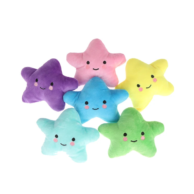 1Pc Mini Star Cloud Soft Plush Sounding Toy Colorful Plush Stuffed Doll Gift Pet Dog Toy For Kids Children Girls