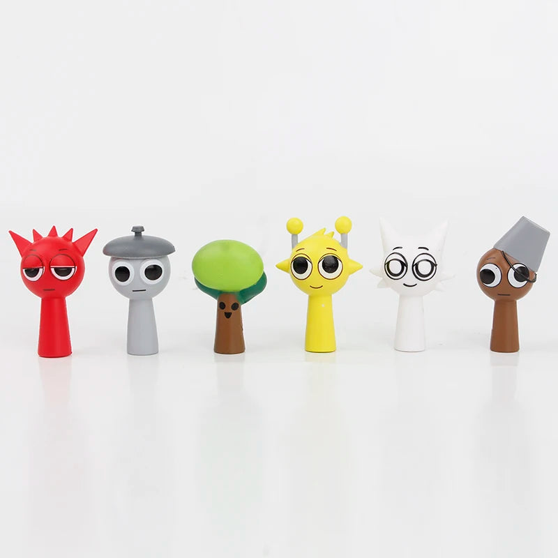 24pcs/Set Mini Sprunki Action Figure Toy Cartoon Movie Sprunki Wenda Model Doll Figurines Kids Gift