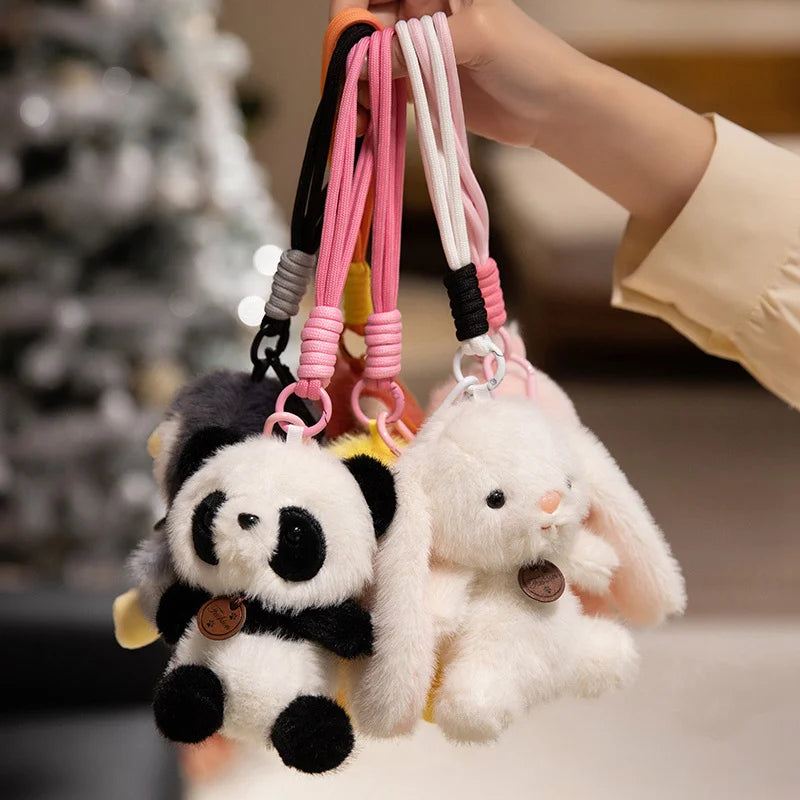 12 Styles Aroma Cartoon Animal Plush Pendants Fox Panda Sloth Piggy Dinosaur Toys Cute Keychain Pendant Bags Decor Car Interior