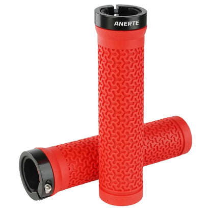 ANERTE Rubber Bicycle Grips 22mm Purple Brown Orange Black Ergonomic MTB Handlebar Grips for Dirt Pit BMX Mountain Bike Grips