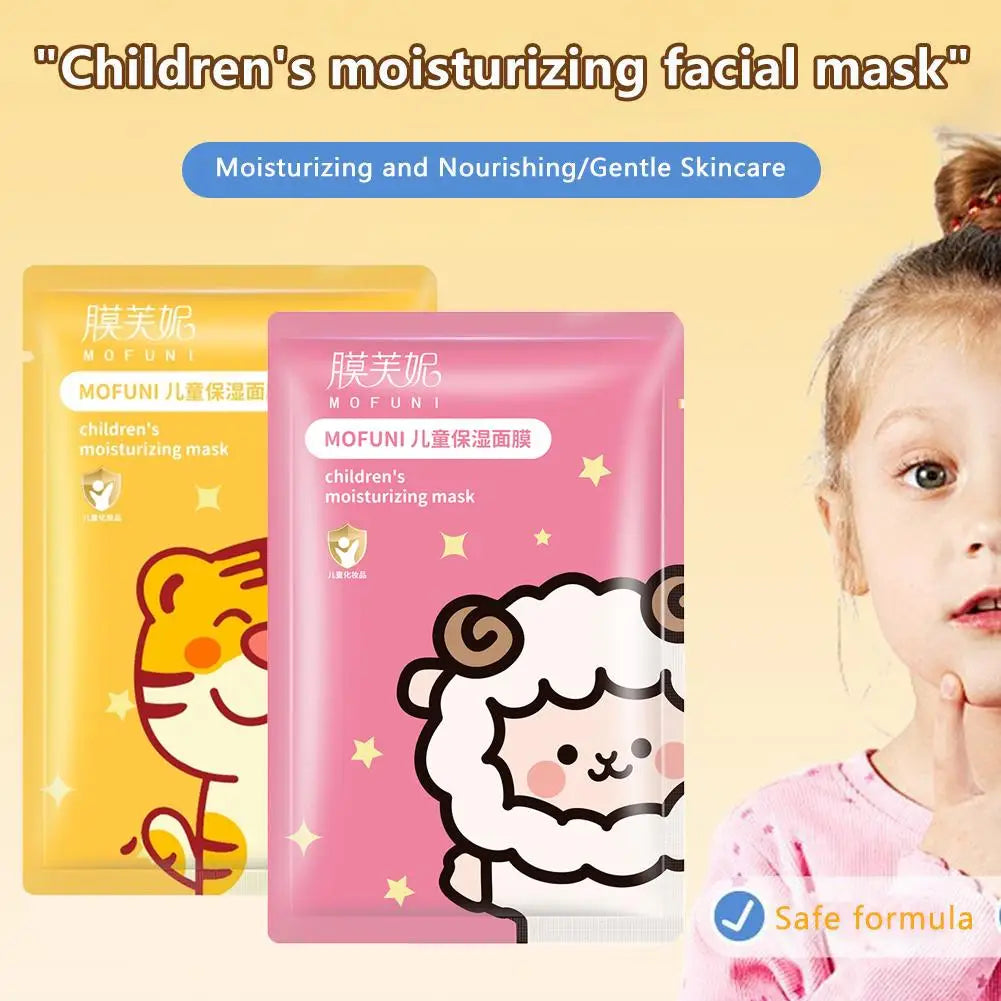 1/5/8 PCS Animal Character Face Masks Hydrating Spa Masks Sheet with Hyaluronic Acid, Skincare Party Facial Masks for Kids Teens