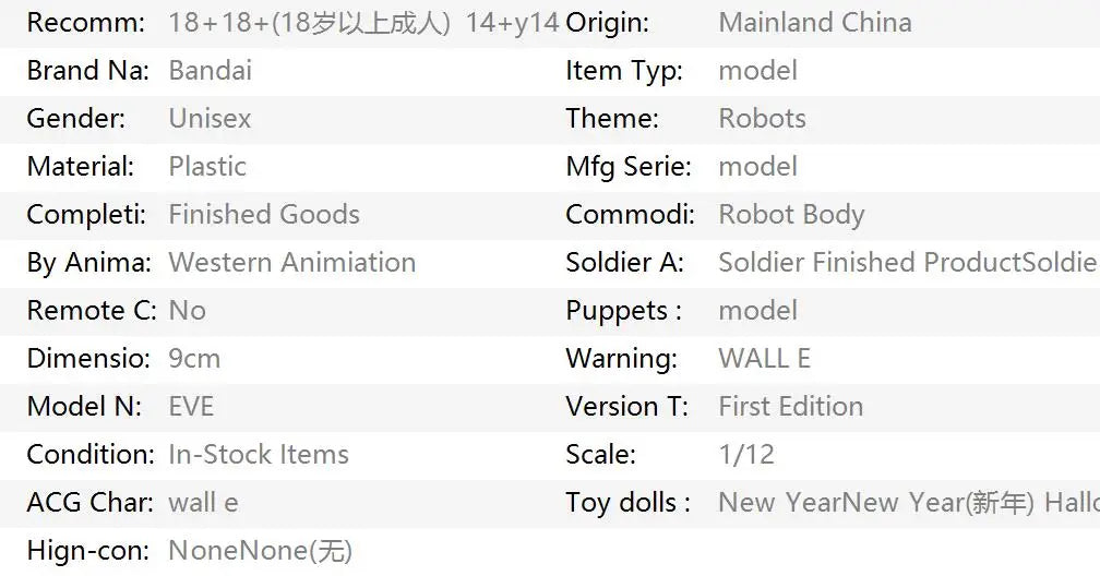 Robot WALL E & EVE Set PVC Collection Action Figure Toys 9cm