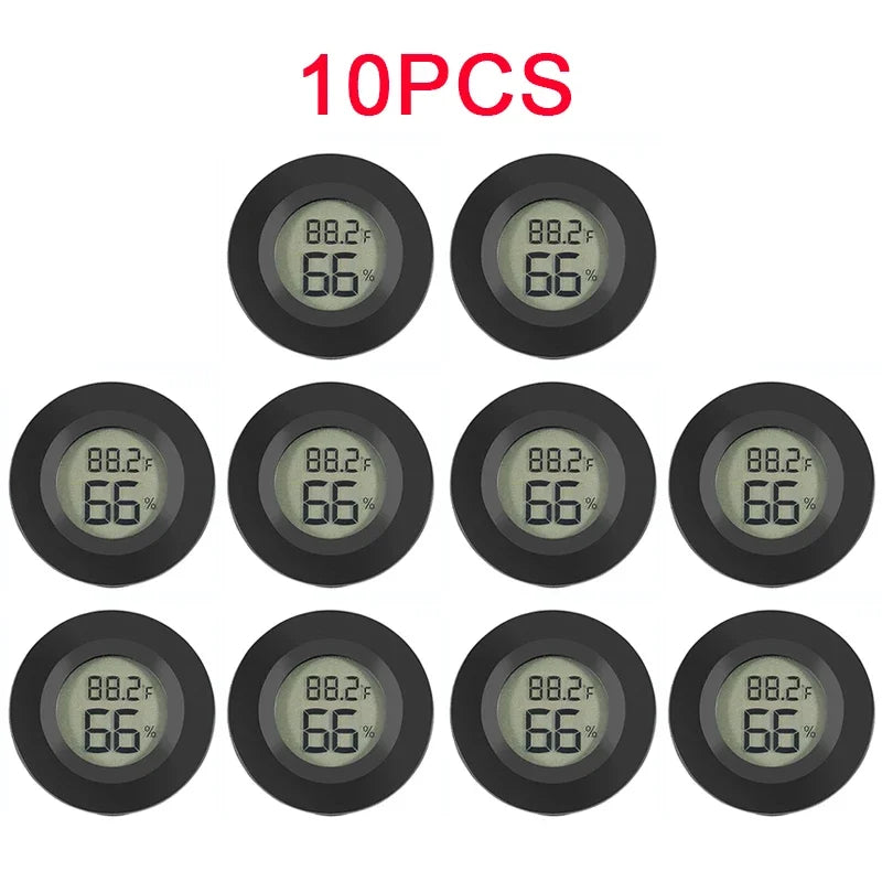 6-10pcs Round Electronic Thermometer Hygrometer Indoor Digital LCD Hygrometer Temperature Humidity Meter Household Merchandises