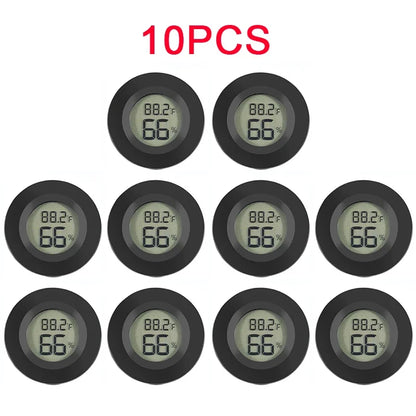 6-10pcs Round Electronic Thermometer Hygrometer Indoor Digital LCD Hygrometer Temperature Humidity Meter Household Merchandises