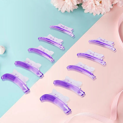 5 Pairs C Curl Silicone Eyelash Pads - Sticky 3D Lashes Lifting Rod Shield Curler Makeup Tool Accessories