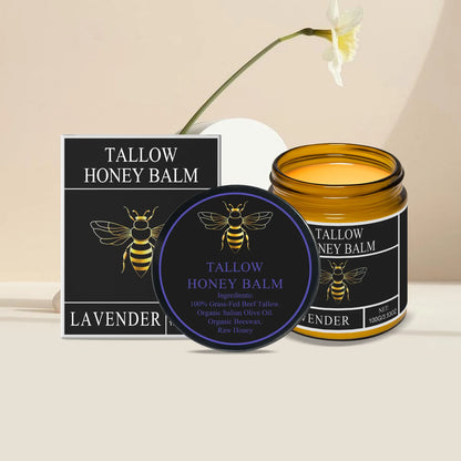 Beef Tallow Honey Moisturizer Grass Fed Whipped Tallow Face Cream Body Lotion Non Greasy Nourishing Fast Absorption Skin Care