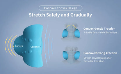 Neck Shoulder Stretcher Relaxer Cervical Chiropractic Traction Device Massage Pillow for Pain Relief Cervical Spine Alignment