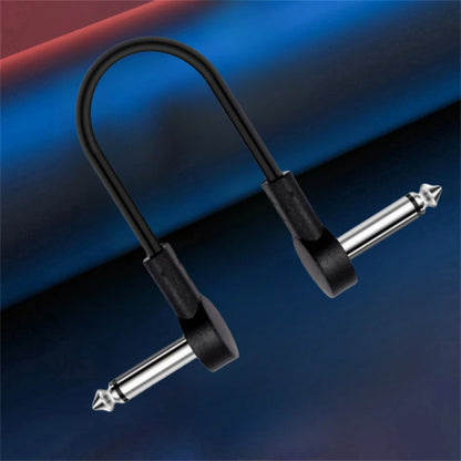 Miwayer Guitar Effect Pedal Flat Patch Cables 5 Inch Length with 1/4 Inch Right Angle Connectors Patch Cable Kit 1 Packs