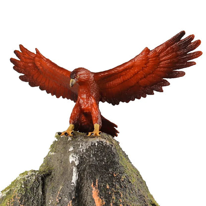 Oenux Wild Bird Animals Forest Night Eagle Condor Figurines PVC Action Figure Garden Decoration Education Miniature Toy Kid Gift
