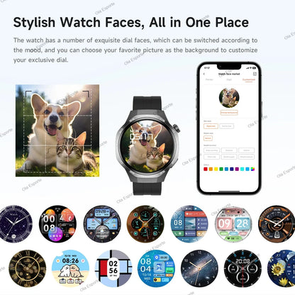 Watch 5 Pro GPS NFC Smart Watch Men 360*360 AMOLED Screen Heart rate Monitor Bluetooth Calls IP68 Waterproof Man Smartwatch 2025
