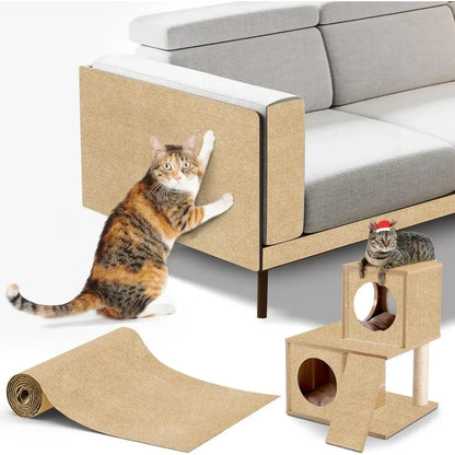Trimmable Self-Adhesive Carpet Mat Pad Anti Cat Scratch Mat Cat Pet Scratcher Furniture Couch Corner Indoor Sofa Wall Protector