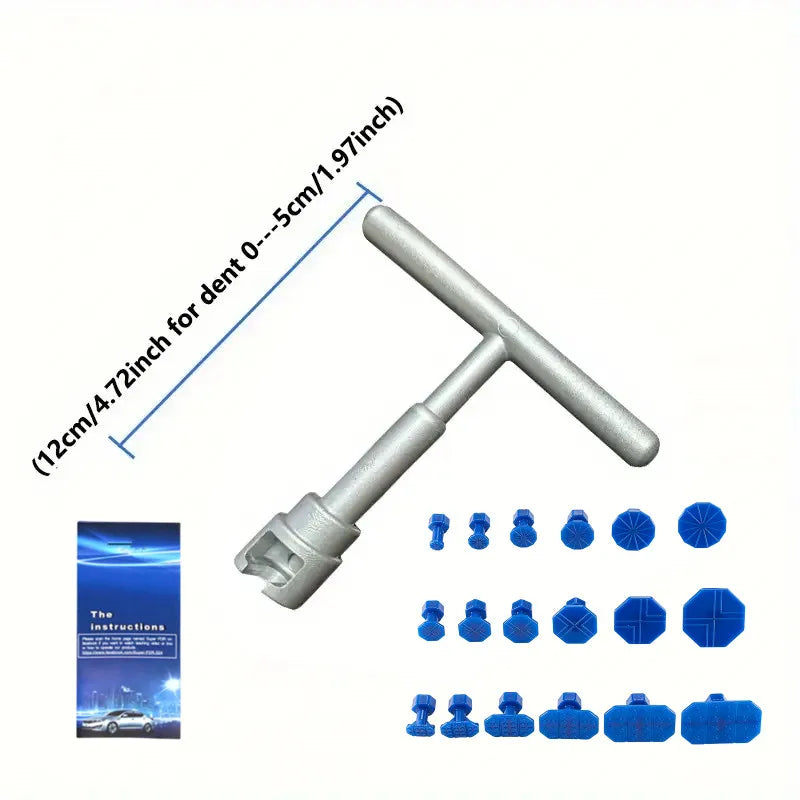 Car Dent Repair Puller, Car Repair Tools Kit With 18pcs Plastic Glue Tabs plastiT-Handle Dent Remover Universal For Car Accessor