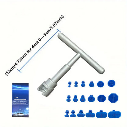 Car Dent Repair Puller, Car Repair Tools Kit With 18pcs Plastic Glue Tabs plastiT-Handle Dent Remover Universal For Car Accessor