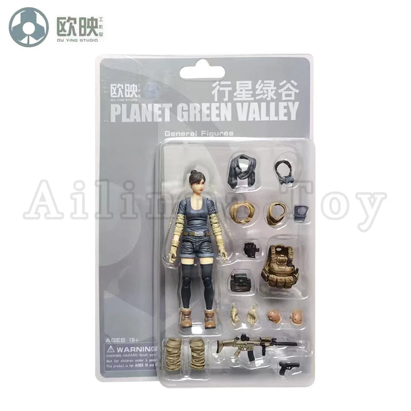 Ou Ying Studio 1/18 Planet Green Valley PGV 3.75inch Action Figure Girls War EFSA Female Figures Anime Model