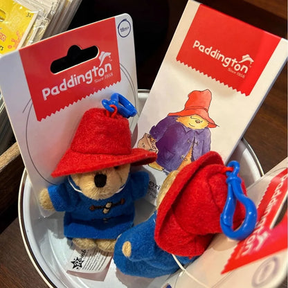 Cartoon Pattine Bear action figure Dish Tie Bear plush doll pendant Children's holiday gift bag decoration cute key chain 10cm