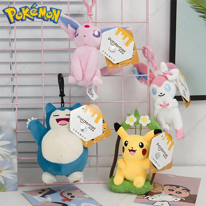 Original Pokemon Mimikyu Gengar Snorlax Umbreon Plush Toy Keychain Kawaii Espeon Jigglypuff Sprigatito Quaxly Peluche Dolls Gift