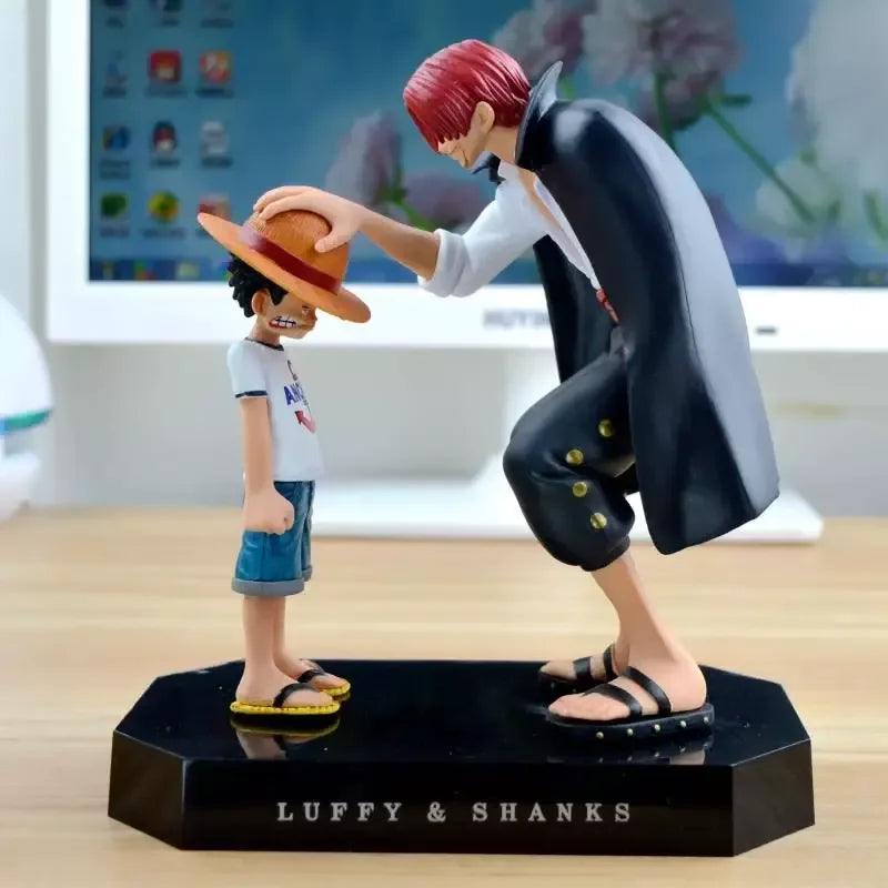18cm One Piece Straw Hat Luffy Anime Action Figure Model Trendy Toy Desktop Collection Ornament Static Statue Doll Creative Gift