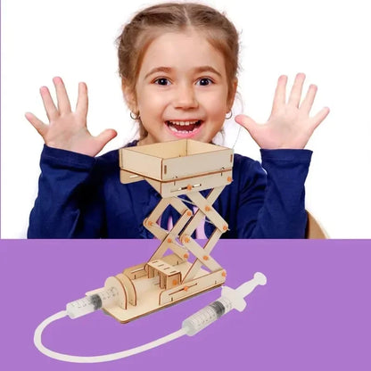 DIY Hydraulic Elevator Platform Model Children Technologia Science Toys Experimental Tool STEM Kit Learning Educational for Kids