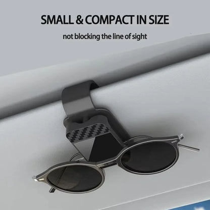 Car Carbon Fiber Eyeglass Clip Multifunctional Car Sunglasses Frame Ticket Clip Horizontal Sunshade Sunglasses Storage Product