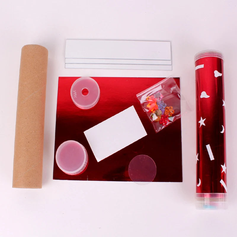 DIY Rotating Kaleidoscope Kits Scientific Experiment Teaching Tools Hands-Eyes Cooperation Educational Toys For Children Gifts