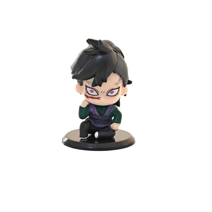 5-15pcs Q Version Demon Slayer Sitting Ghost Doll Tanjiro Nidouzi Inosuke Zenizu  Toy  Figural PVC Model Gift