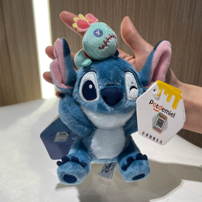 100% Genuine Disney Stitch Scrump Angel Cartoon Blue Stitch Plush Toy Authorized Doll Stich Cute Birthday Gift High Quality