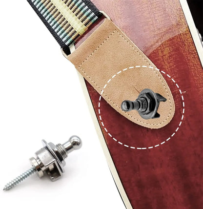 Guitar Strap Buttons Pins 1\2\4PCS 3 Color For Choose Premium Guitar Strap Locks Metal Security Strap Buttons Metal End Pins