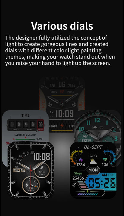 Electronic Smart Watch BT Call Heart Rate Monitor Smartwatch Fitness Tracker Waterproof Sport Watches for Man Woman Android 2026