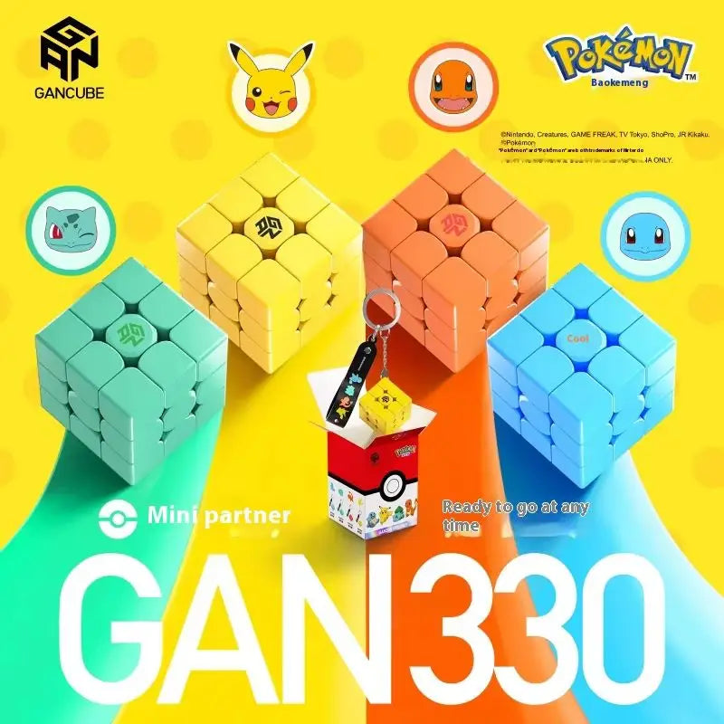 Gan Pok é Mon Joint Third Order Magnetic Competition Special Children'S Puzzle Toy Gift Pikachu Johnny Turtle Birthday Gifts