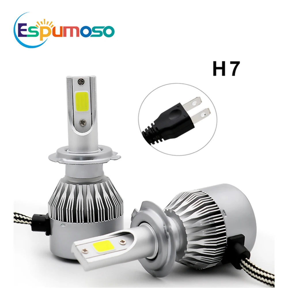 2pcs Led Bulb C6 H7 Automotive Led for Car Headlight H10 H4 H8 H9 H11 H13 9004 9005 9006 9007 880 H27 Lenses for Headlights