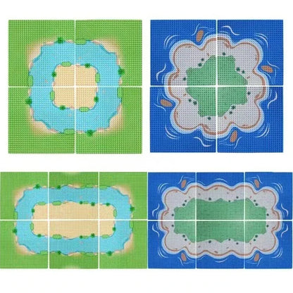 32X32 Dots Styles Classic Building Block Base Plate City View Traffic Road Figures Construction Toys Bricks Plastic Baseplates