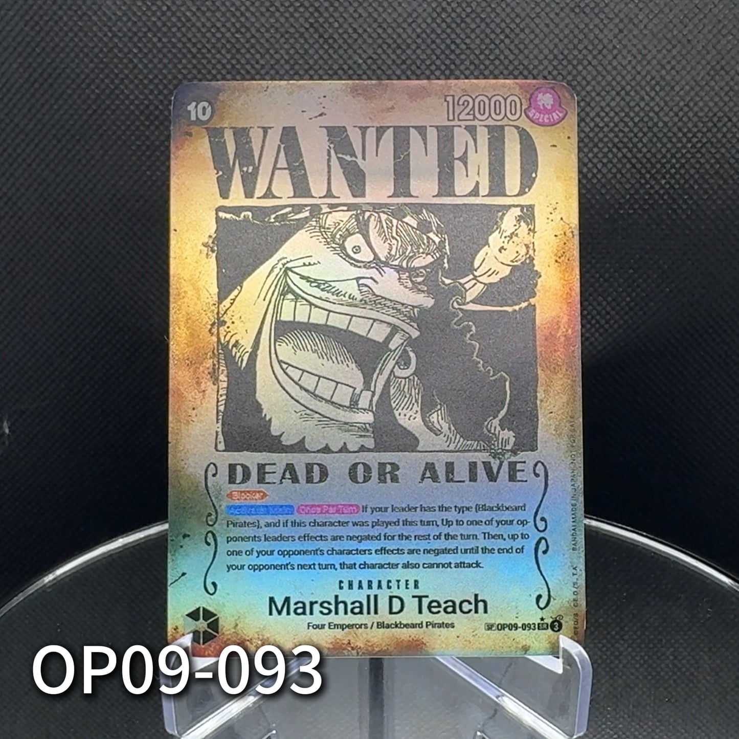 One Piece TCG OPCG English Character card 4 Emperors Wanted Poster Luffy Shanks Teach Buggy Textured Foil Card