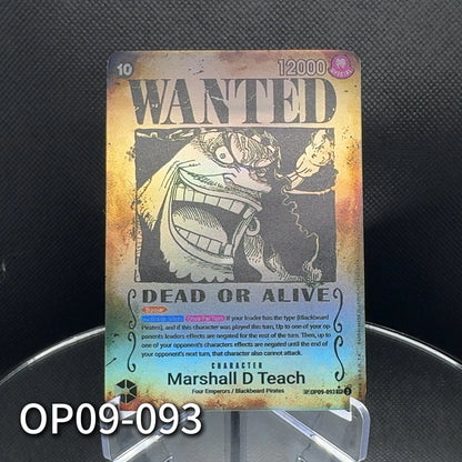 One Piece TCG OPCG English Character card 4 Emperors Wanted Poster Luffy Shanks Teach Buggy Textured Foil Card