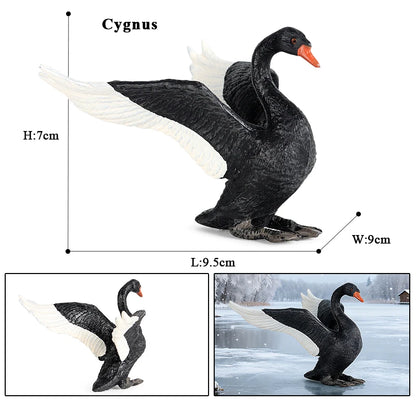 Oenux Poultry Model Simulation Goose Swan Gaggle Duck Flock Action Figures Farm Animals Figurine Miniature Education Kids Toy