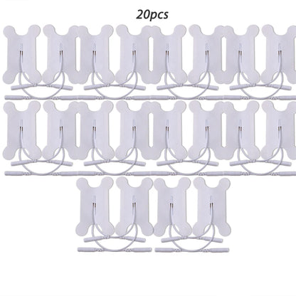 10/20pcs Electrode Pad Self Adhesive Electrodes Reusable Patch Non-woven Gel  2mm Tail Type Snap-on Electrode Paste