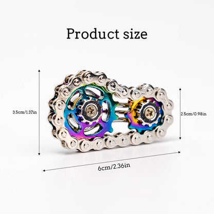 Sprockets Flywheel Fingertip Gyro Fidget Spinner Antistress Anxiety Metal Bike Chains EDC Spinner Fidget Toys For Adult Kids
