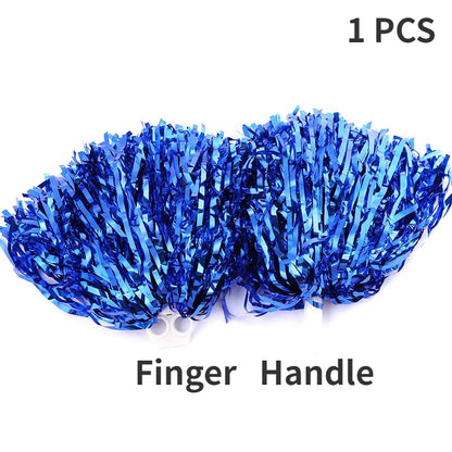 Cheerleading Pom Poms with Handle Cheer Balls Gold Yellow Pink Red Green Blue for Hand Dance Women Girl Kids Pompoms Accessories
