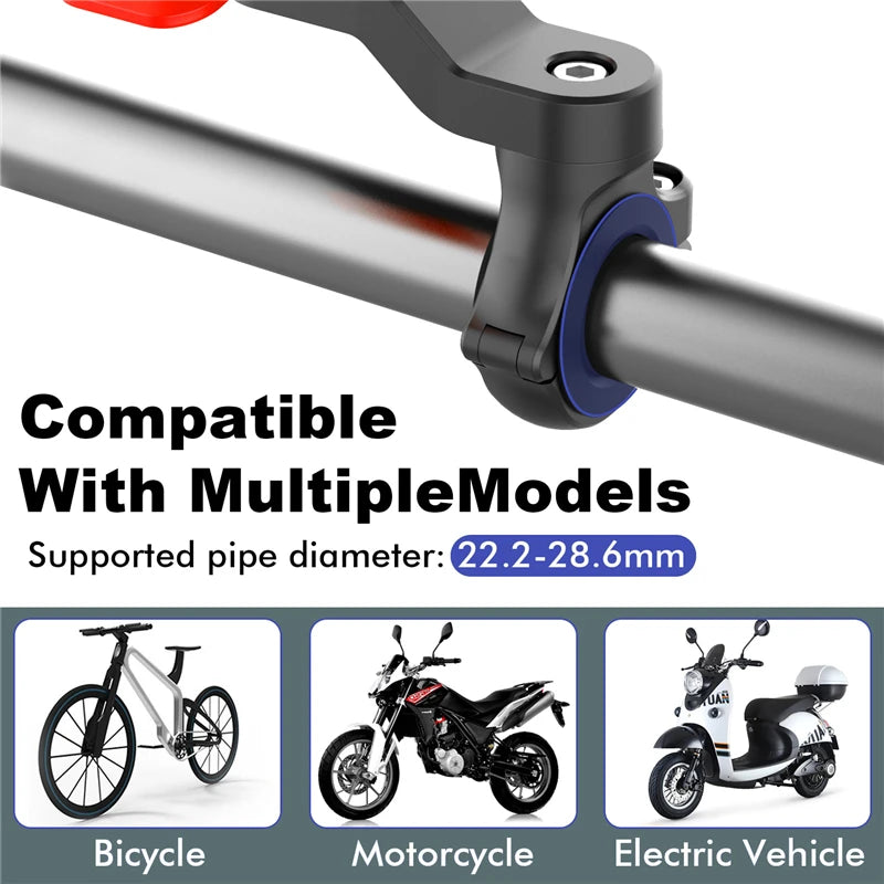 Motorcycle Phone Holder Shock Absorber Bike Phone Bracket Vibration Damper Self Lock Anti-shake Bicycle Handlebar Stem Holder