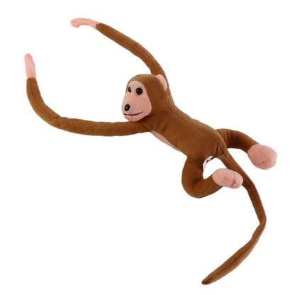 60CM Long Arm Monkey Plush Toy Anti-collision Banana Monkey Curtain Strap Monkey Doll Stuffed Toy Birthday Wedding Party Decor