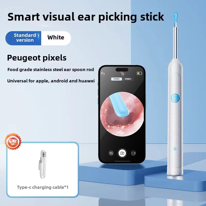 Ear Wax Removal,Ear Cleaner with 1080P CameraSmart Visual Earwax Cleaning Tool8 Pcs Ear Set,6 Ear Scoop Ear Tips Replacement
