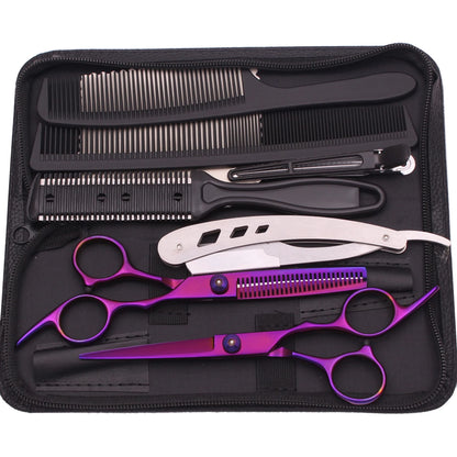 6'' Hair Scissors Professional Cutting Shears Thinning Hairdressing Razors Com Set Salon Barber & Home Japan Steel Dropshipping