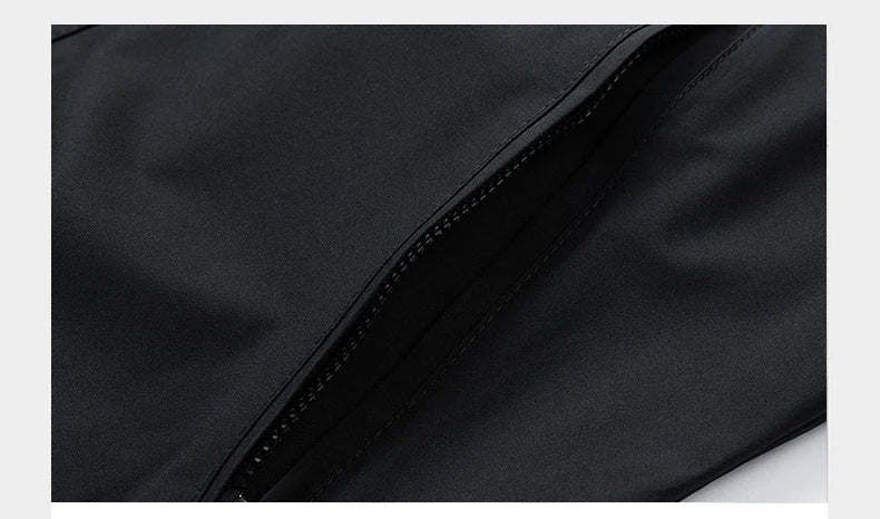 Windbreakers Men Hooded Jacket Zipper Coat Cargo Waterproof Black Bomber Camping Loose Thin Softshell Hooded Hiking Jacket