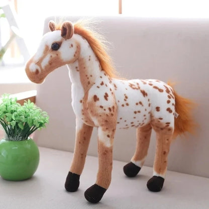 28cm Cute Creative Cartoon Simulation Horse Plush Toy Doll Home Decoration Ornaments Children Kawaii Toy Boyfriend Birthday Gift
