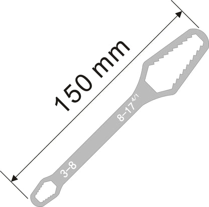 Universal Adjustable Torx Wrench 3-17mm Double-Headed Self-Tightening Glasses Wrench Board for Factory Hand Tools Spanner