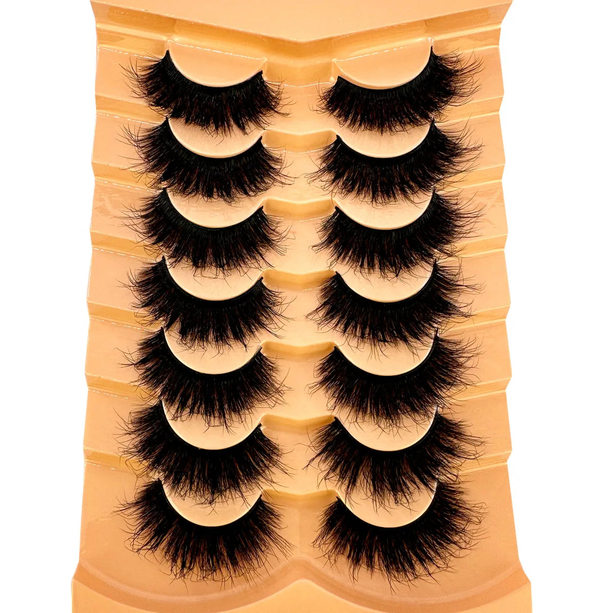 New 7 pairs of thick, 3D simulation mink fur fake eyelashesshort, dramatic fake eyelashes  wholesale full line fake eyelash make