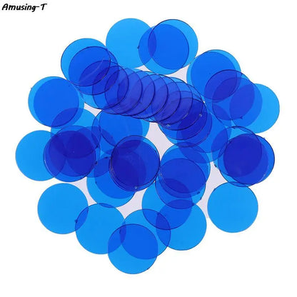 50PCS 15mm Plastic Poker Chips Casino Bingo Markers Token Family Game ToyCreative Gift Accessories