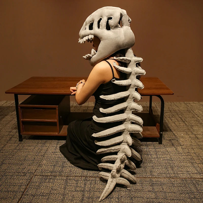 Realistic Dinosaur Skeleton Costume Set Funny Headgear Cosply Dress up Clothing Plush Toys Creative Gifts