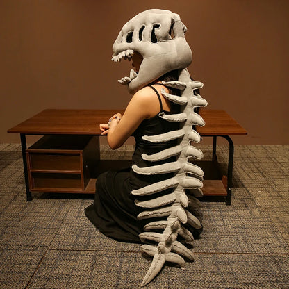 Realistic Dinosaur Skeleton Costume Set Funny Headgear Cosply Dress up Clothing Plush Toys Creative Gifts