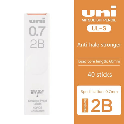 1Pcs Japan UNI UL-S Mechanical Pencil Lead-core Anti-fouling Thickened Black Non-breakable Student Pencil Lead 0.3/0.5/0.7 mm
