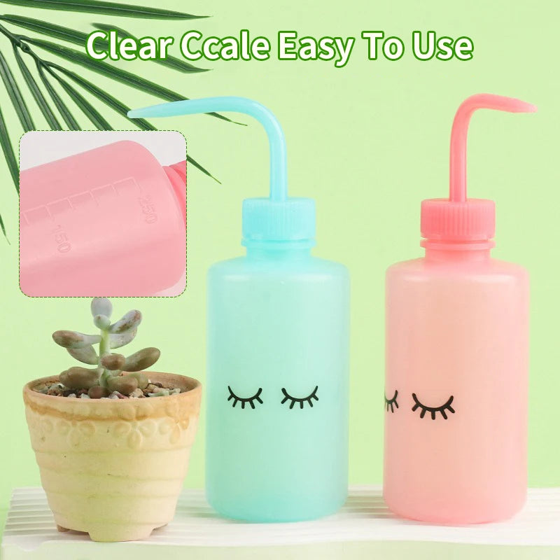 Eyelash Clean Washing Bottle Curved Spout Blow Wash Makeup Remover Bottle Eyebrow Lifting Tool Lash Extension Supplies